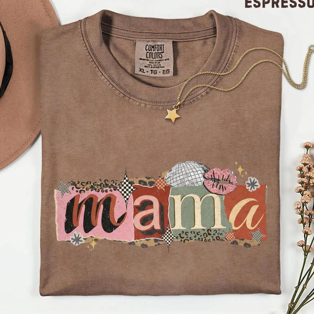 Retro Mama S Shirt - Trendy Ransom Letter Y2K Mom Tee